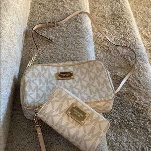 Michael Kors shoulder bag and wristlet